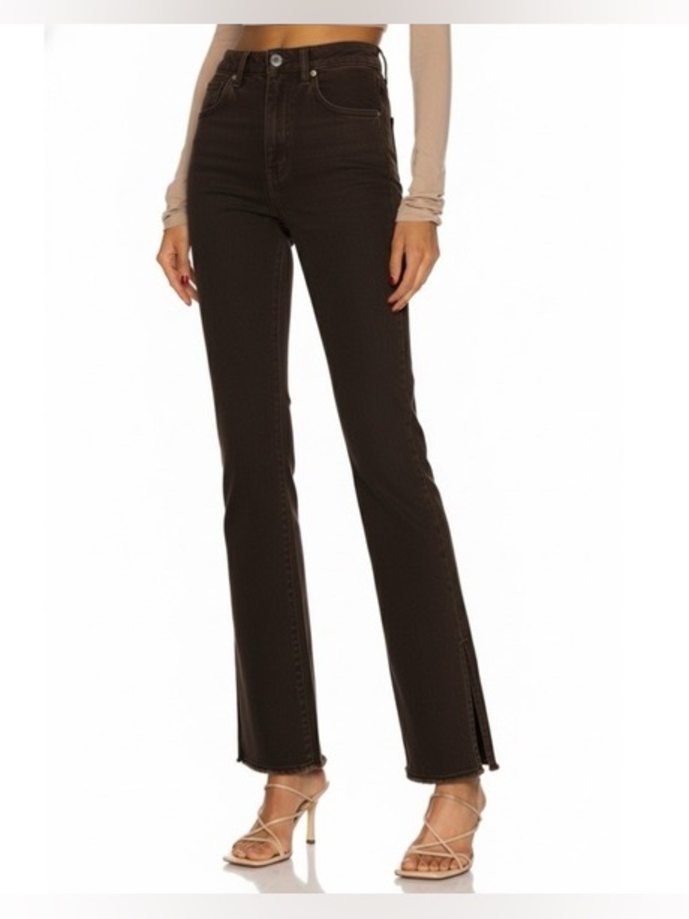 GRLFRND Harlow High Rise Slim Boot with Slit Jeans